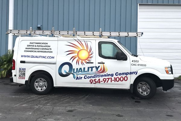 Quality Air Conditioning Company Van
